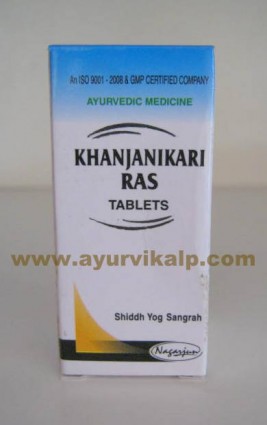 Nagarjun, KHANJANIKARI RAS TABLETS, 20 Tablets, For Paralysis, Bronchialis